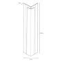Compact Composite Wall Panel External Corner - 2440mm White Tile
