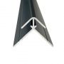 Compact Composite Wall Panel External Corner - 2440mm Black Tile