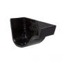 Cast Iron Ogee Gutter Right Hand Stopend - 125mm Black