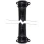Cast Iron Round Eared Downpipe - Socket Both Ends - 100mm x 1829mm Black