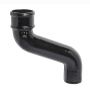 Cast Iron Round Downpipe Offset - 230mm Projection 150mm Black