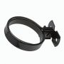 Zinc Plated Round Screw To Wall Downpipe Bracket with Gasket - 150mm Black