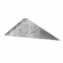 Zinc V Roof Ridge Stop End - 115mm Side