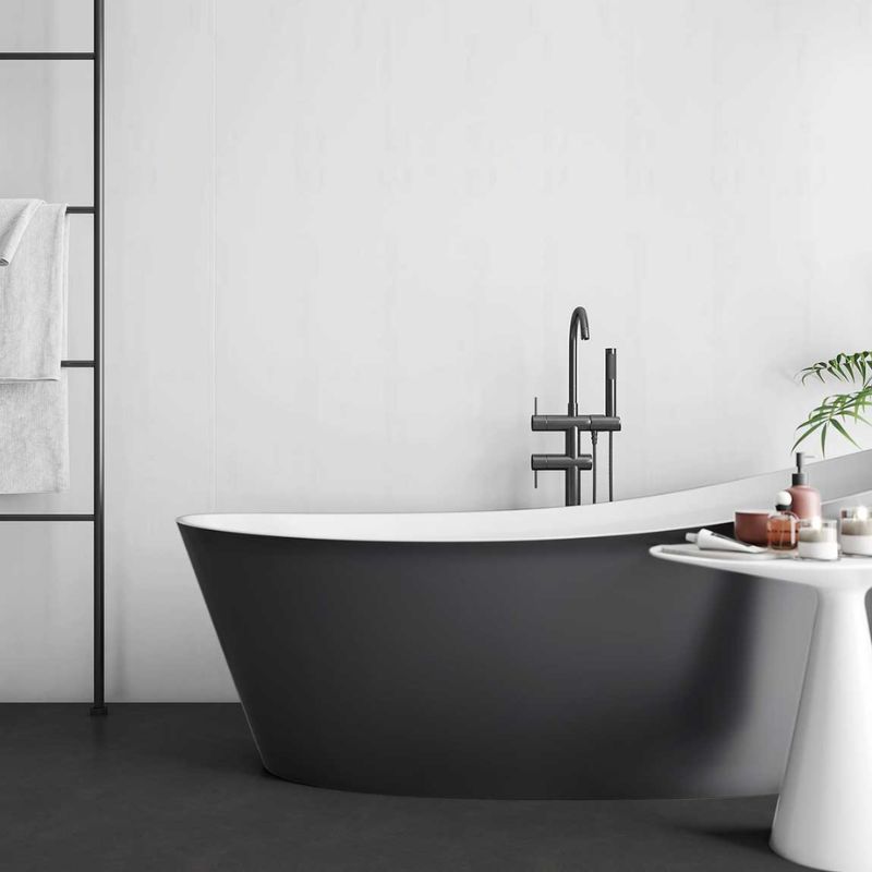 Bathroom Wall Panel - 1000mm x 2400mm x 10mm White Gloss Bathroom Wall Panel