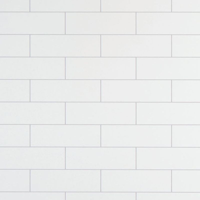 Bathroom Wall Panel - 1000mm x 2400mm x 10mm Grout Line White London Tile