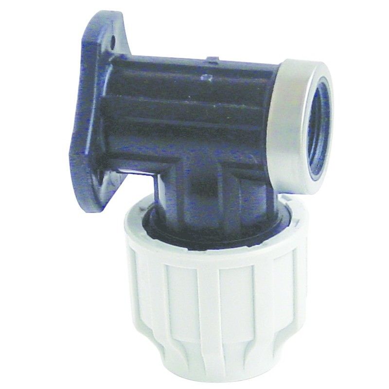 MDPE Wall Plate Elbow - 25mm x 3/4