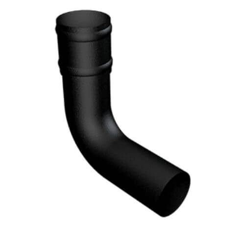 Cast Aluminium Round Downpipe Bend - 92.5 Degree x 63mm Black (9005 Leatherette)