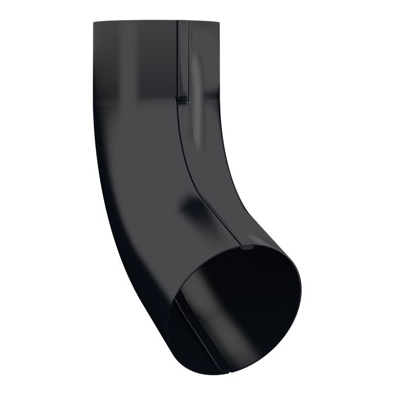 Lindab Aluminium Conical Pipe Bend 70 - 75mm Black