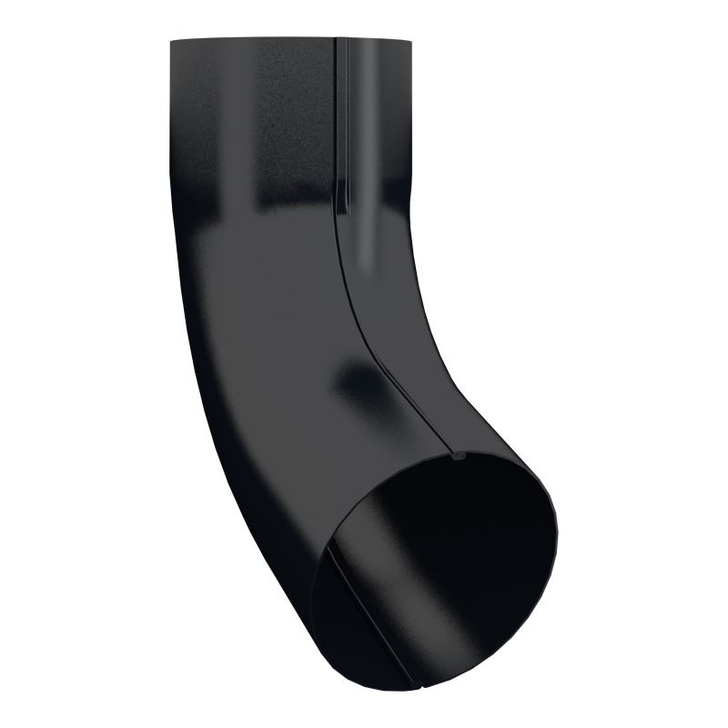 Lindab Aluminium Pipe Bend with Socket 70 - 75mm Black
