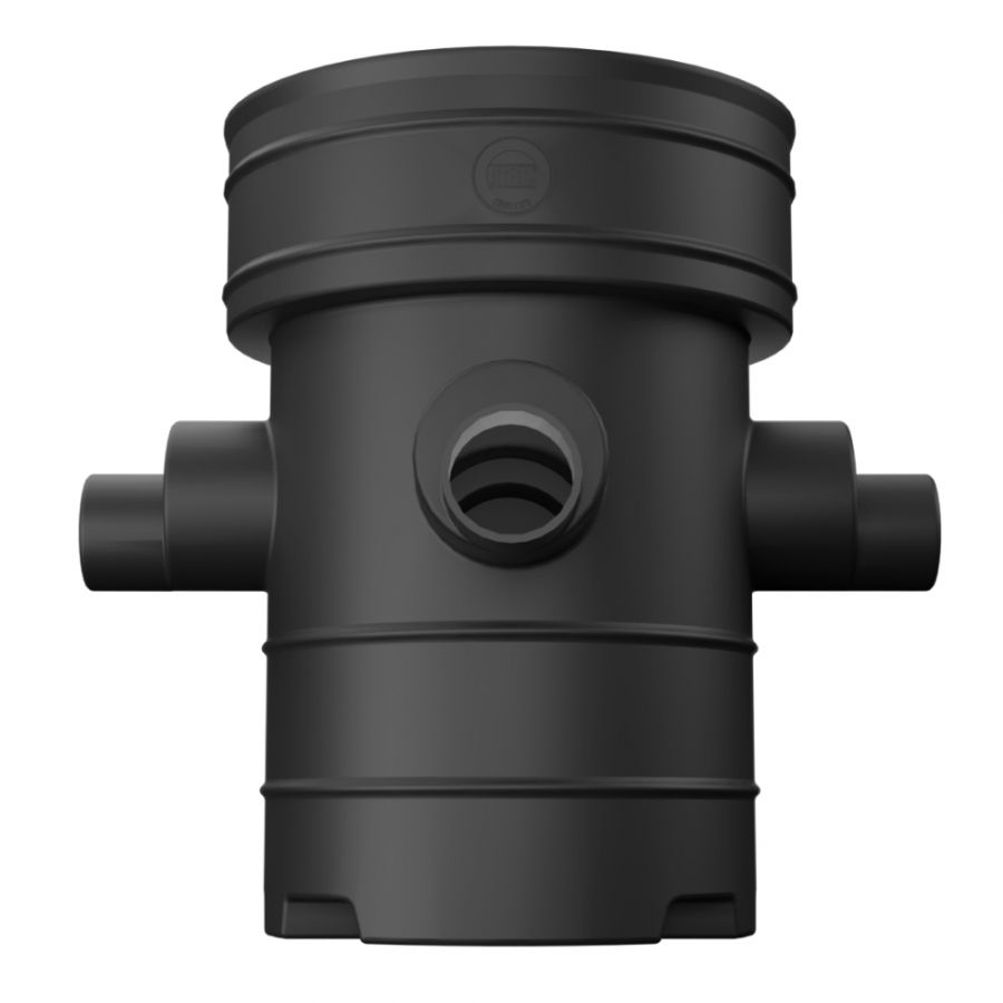 Catchpit Chamber Base - 450mm Diameter For 110mm Pipe with 110mm & 160mm Inlets