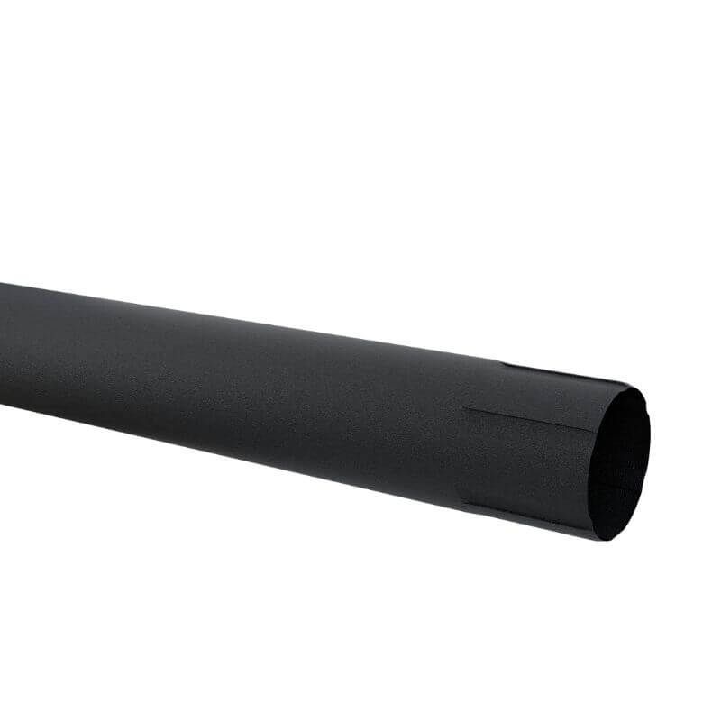 Lindab Aluminium Intermediate Pipe - 75mm x 1mtr Black