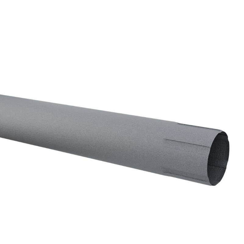 Lindab Aluminium Intermediate Pipe - 87mm x 1mtr Silver Metallic