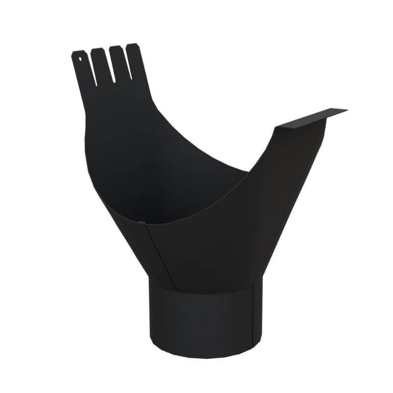 Lindab Aluminium Gutter Outlet 87mm - 150mm Black