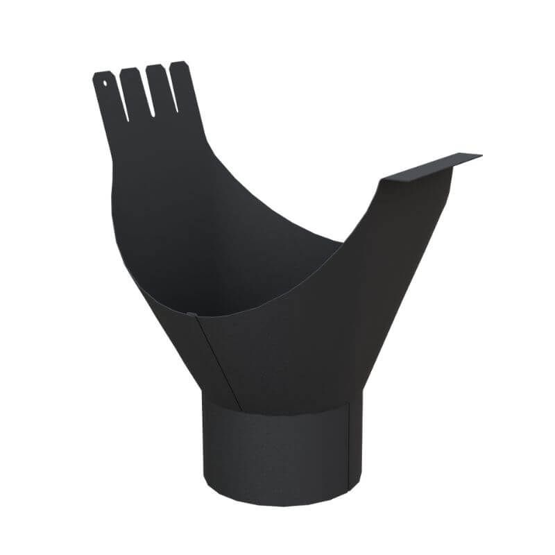 Lindab Aluminium Gutter Outlet 100mm - 150mm Anthracite Grey