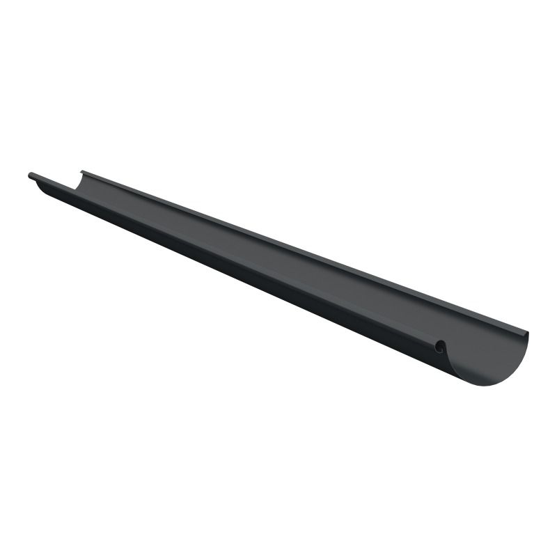 Lindab Half Round Aluminium Gutter - 150mm x 3mtr Anthracite Grey