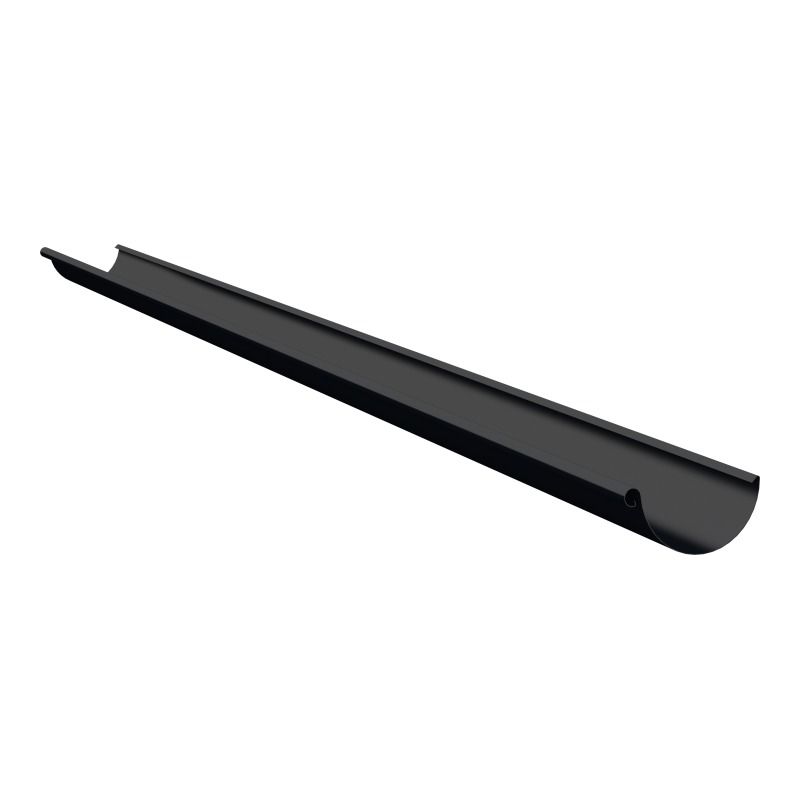 Lindab Half Round Aluminium Gutter - 150mm x 3mtr Black