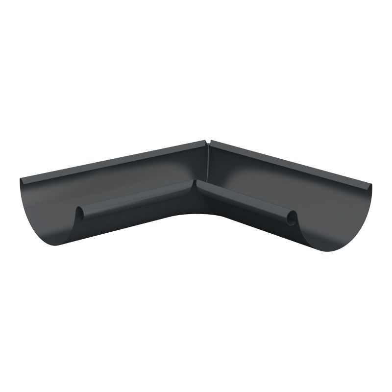 Lindab Aluminium Gutter Internal Angle 90 - 125mm Anthracite Grey