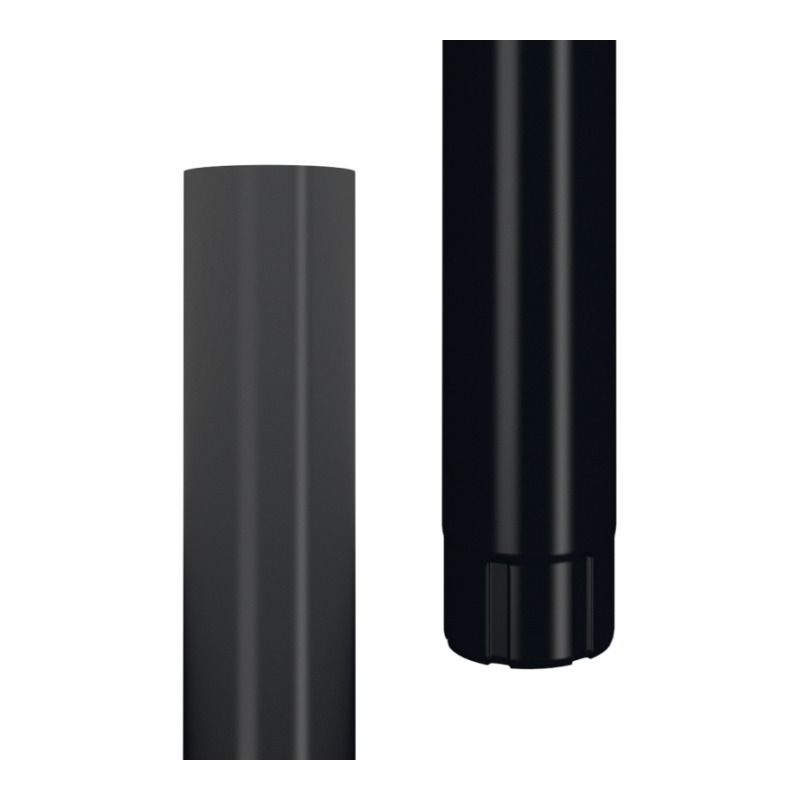 Lindab Aluminium Downpipe - 75mm x 3mtr Black