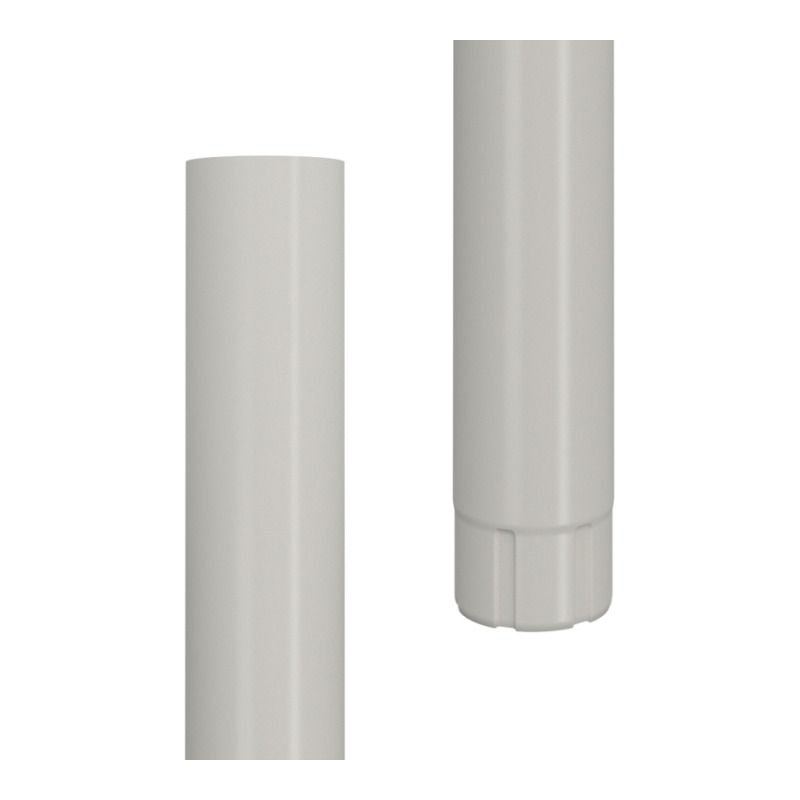 Lindab Aluminium Downpipe - 75mm x 3mtr White