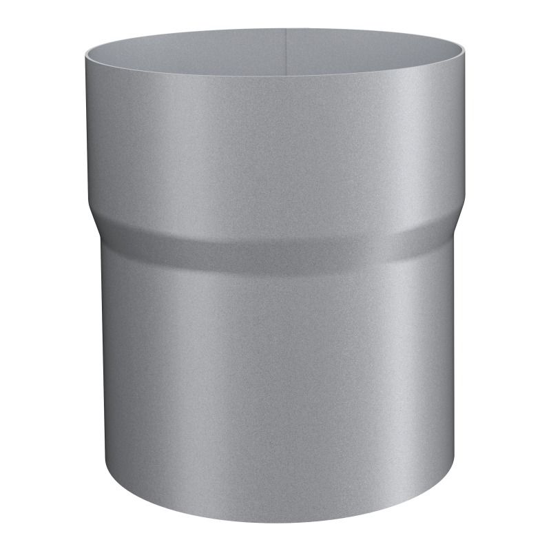 Lindab Aluminium Pipe Connector - 75mm Silver Metallic
