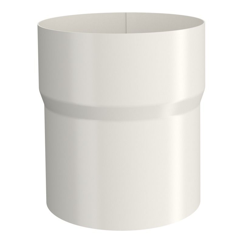 Lindab Aluminium Pipe Connector - 87mm White