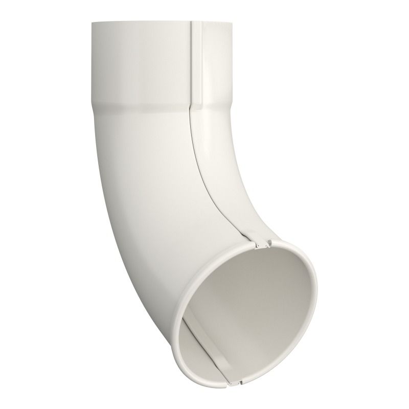 Lindab Aluminium Pipe Shoe - 87mm White
