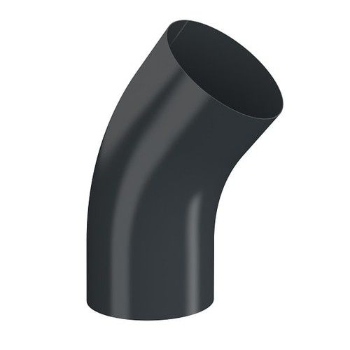 Lindab Steel Conical Downpipe Bend 45 - 87mm Anthracite Grey