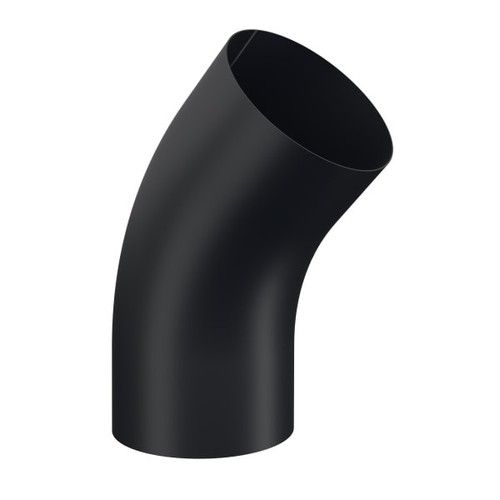 Lindab Steel Conical Downpipe Bend 45 - 87mm Matte Black