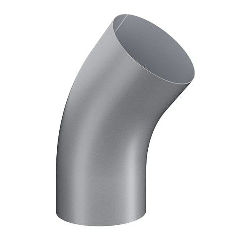 Lindab Steel Conical Downpipe Bend 45 - 87mm Silver Metallic