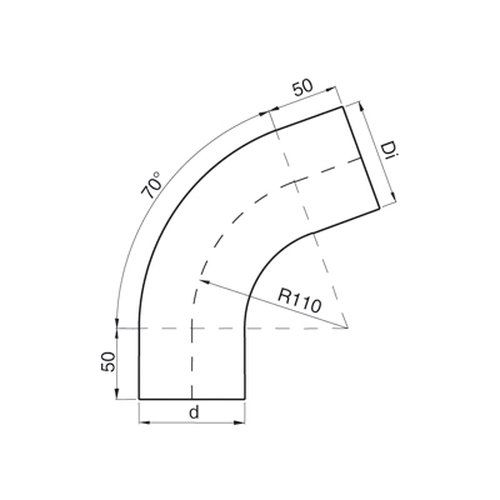 Lindab Steel Conical Downpipe Bend 70 - 100mm Brown