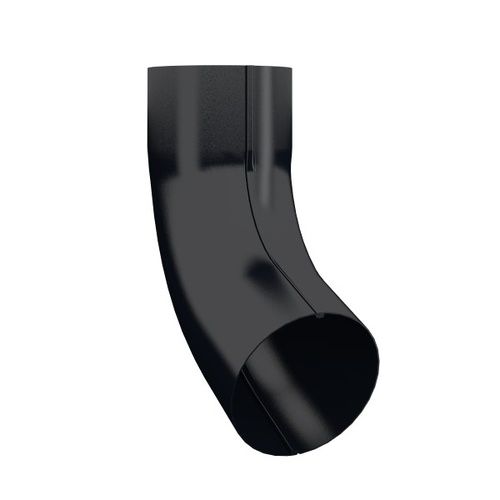 Lindab Steel Downpipe Bend with Socket 70 - 100mm Black