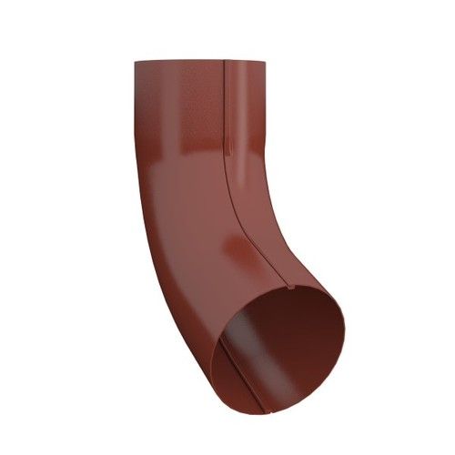 Lindab Steel Downpipe Bend with Socket 70 - 100mm Tile Red