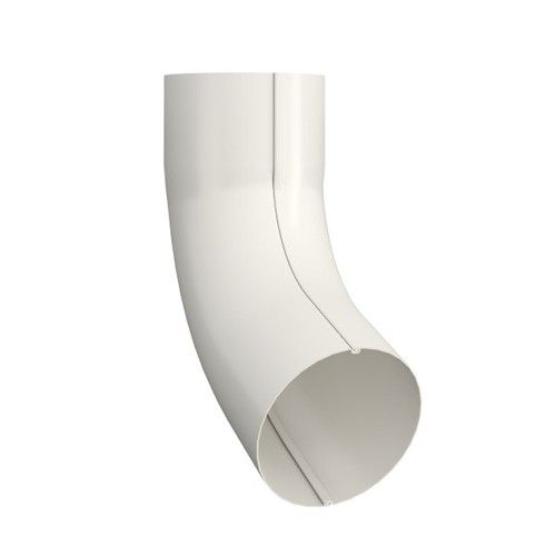 Lindab Steel Downpipe Bend with Socket 70 - 100mm Antique White