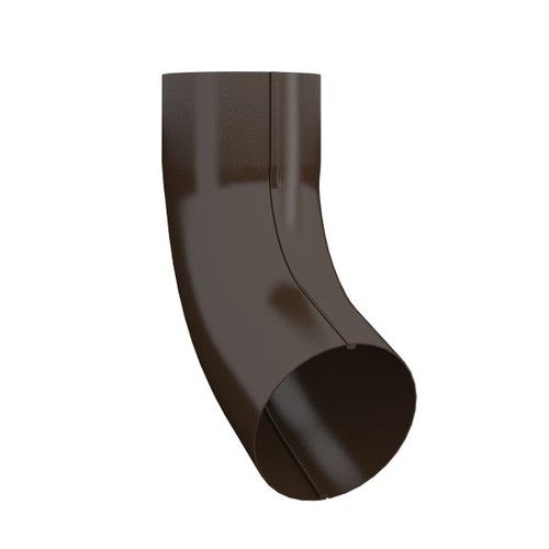 Lindab Steel Downpipe Bend with Socket 70 - 120mm Brown
