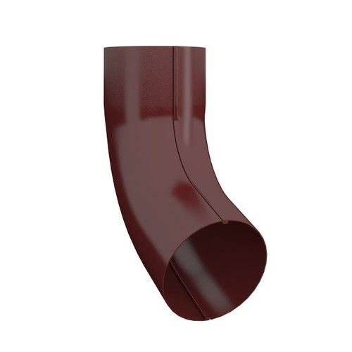 Lindab Steel Downpipe Bend with Socket 70 - 87mm Dark Red
