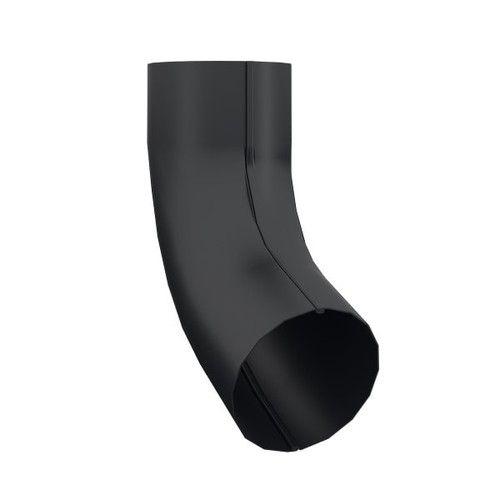 Lindab Steel Downpipe Bend with Socket 70 - 87mm Matte Black