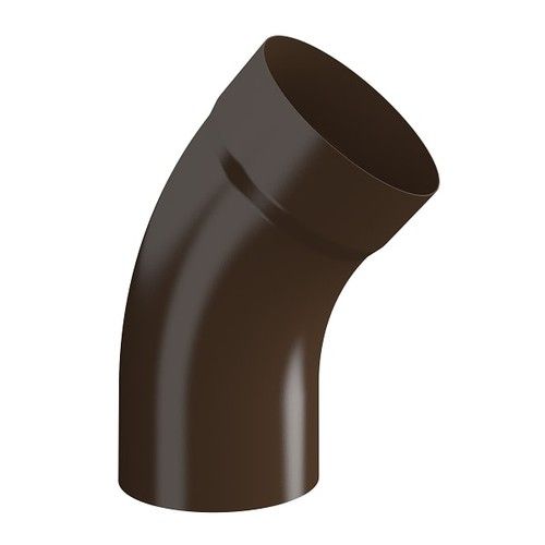 Lindab Steel Downpipe Bend with Socket 45 - 75mm Brown