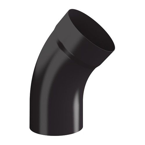 Lindab Steel Downpipe Bend with Socket 45 - 75mm Coffee Brown