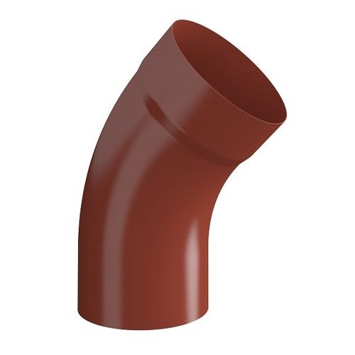 Lindab Steel Downpipe Bend with Socket 45 - 75mm Tile Red