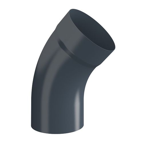 Lindab Steel Pipe Bend with Socket 45 - 87mm Graphite