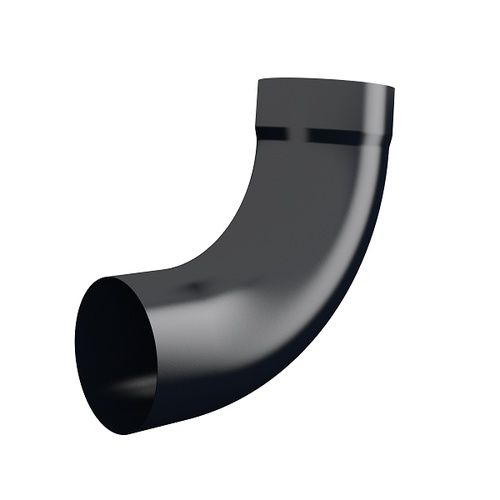 Lindab Steel Downpipe Bend with Socket 85 - 100mm Black