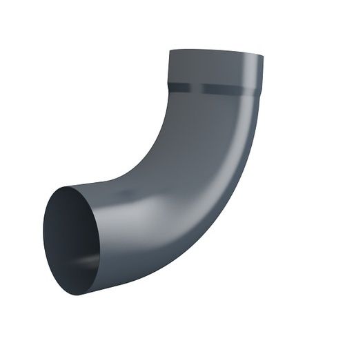 Lindab Steel Pipe Bend with Socket 85 - 87mm Graphite