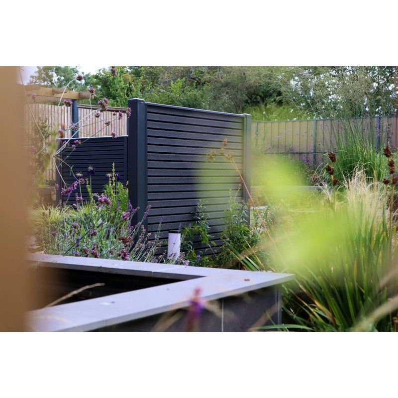 Durapost Urban Slatted Composite Fencing Panel Kit - 1830mm Grey