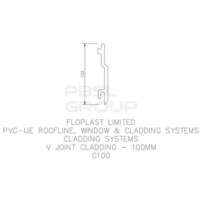 FloPlast V Joint Cladding - 100mm x 5mtr White