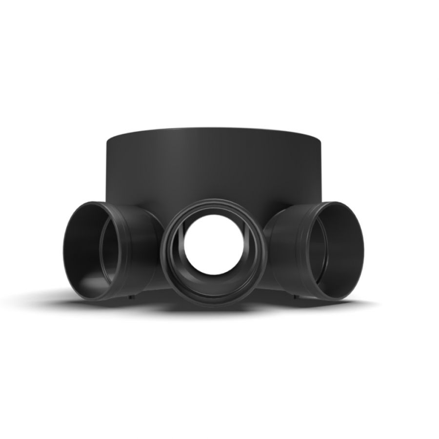 Inspection Chamber Base Level Invert 3 Fixed Inlets - 320mm Diameter