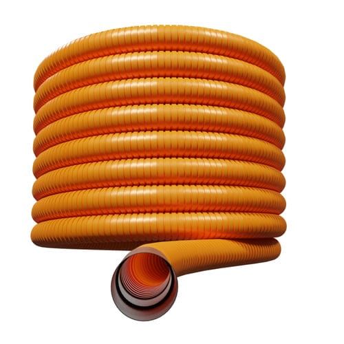 Flexi Underground Ducting Street Lighting- 110mm (O.D.) x 50mtr Orange Coil