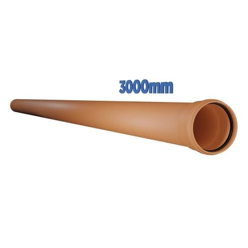 110mm x 3mtr (12.30) - SN8 Underground Drainage Pipe Single Socket