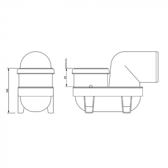 FloPlast Drainage Low Back P Trap Gully Outlet - 90 Degree x 110mm