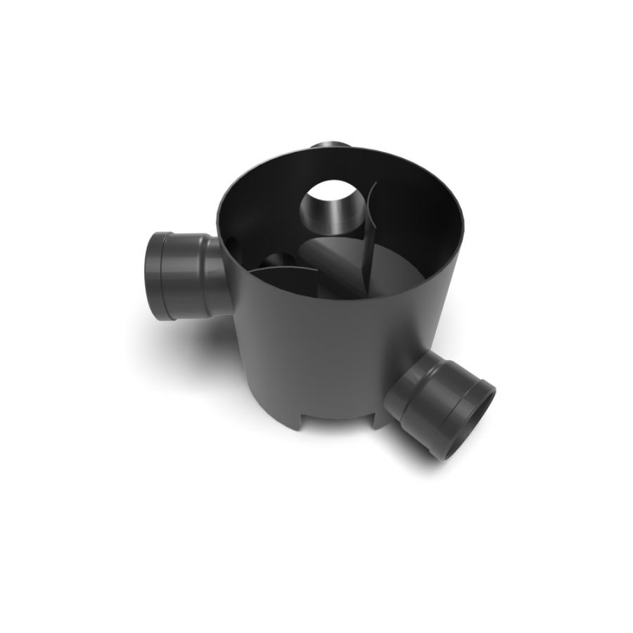 FloPlast Inspection Chamber Base 3 Fixed Inlets - 300mm Diameter