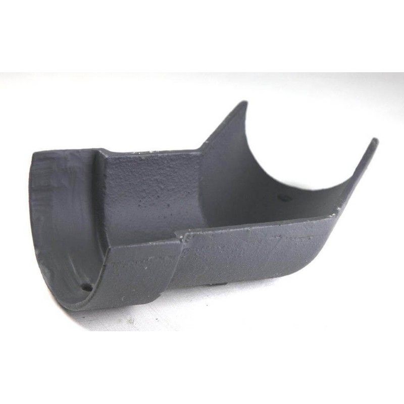 Cast Iron Deep Half Round Gutter Left Hand Angle - 135 Degree x 125mm Primed